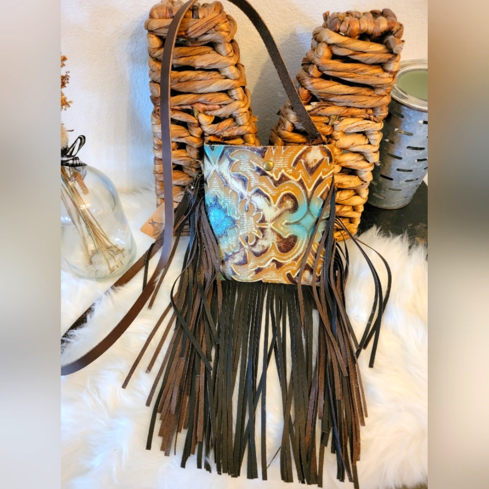 New Handmade Leather Fringe Purse Jewelry Junkie